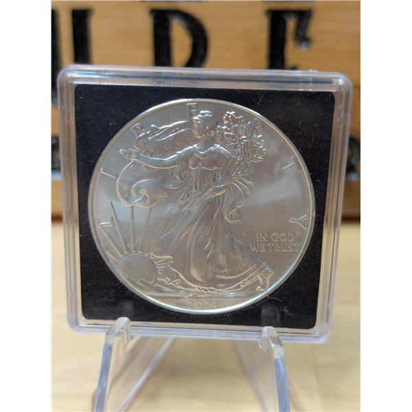 Lot 55-1)  1oz walking liberty silver coin 2021