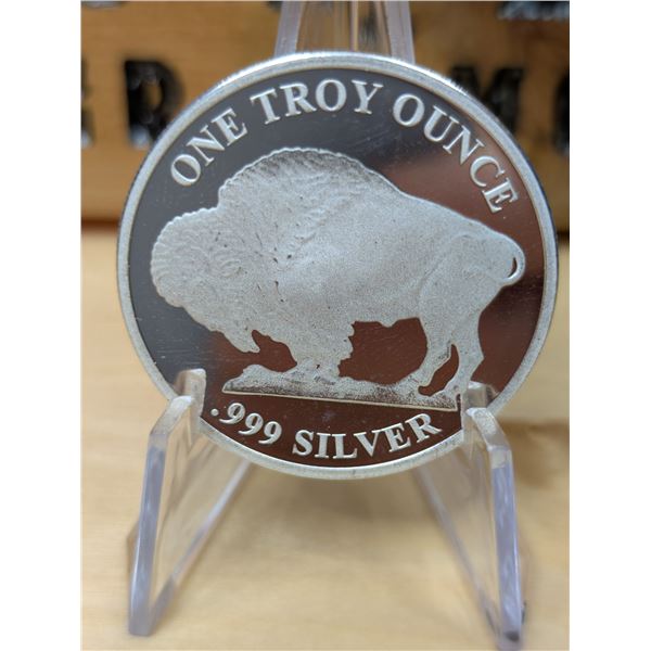 Lot 56-1) 1 oz  Buffalo Indian Head Silver
