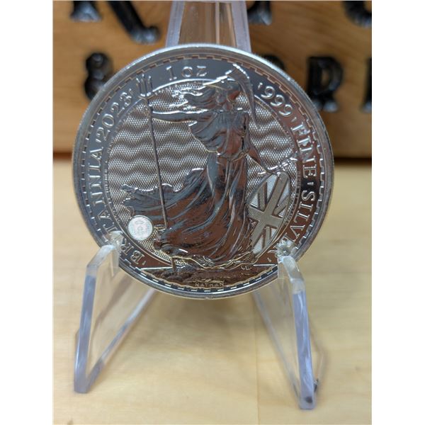Lot 62-1) 1 oz Britannia 2023 Silver round