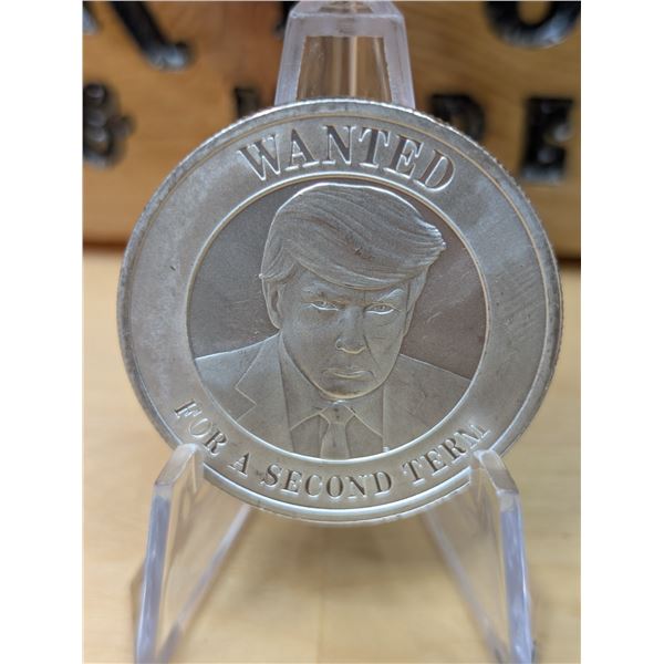 Lot 66-1) 1oz Trump Wanted Silver Round