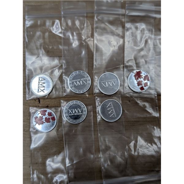 Lot 103-1) 7x1g Mixed silver coin