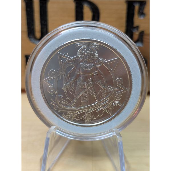 Lot 5-1) 1 oz Aztec gooddess silver round