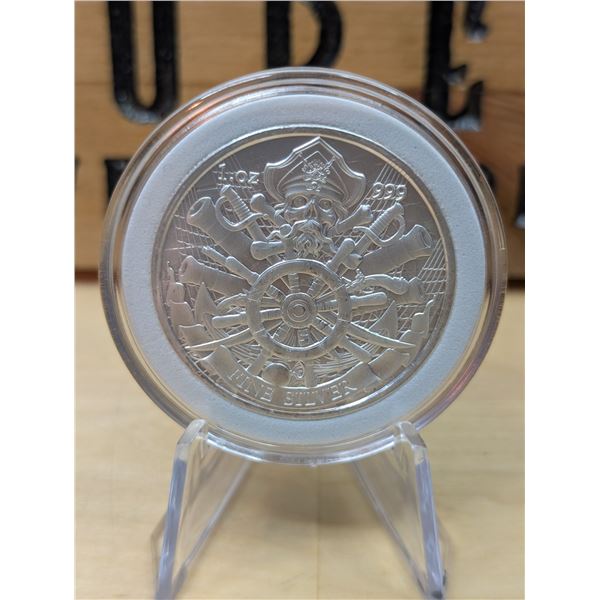 Lot 7-1) 1 oz Dead men tell no tales silver
