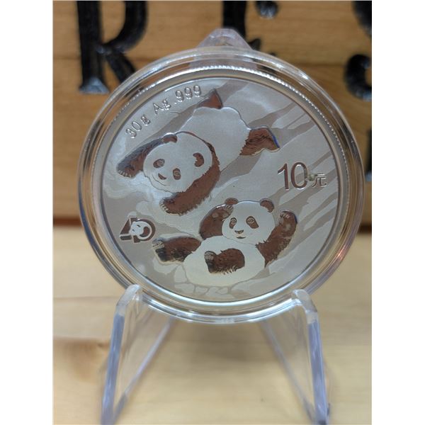 Lot 17-1) 30g Chinesse panda silver coin
