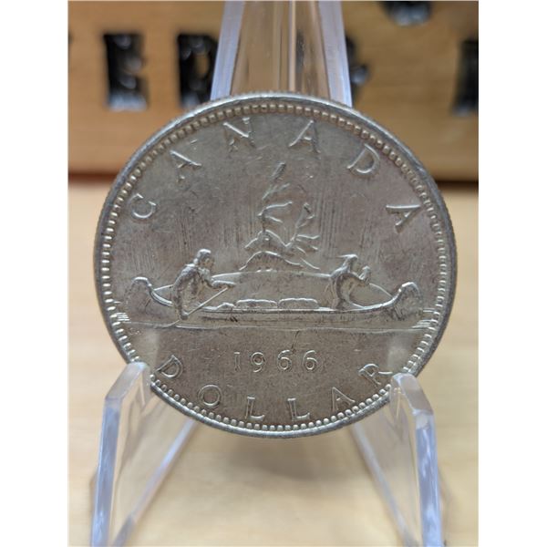 Lot 33-1) 1966 Canadian silver dollar Voyager