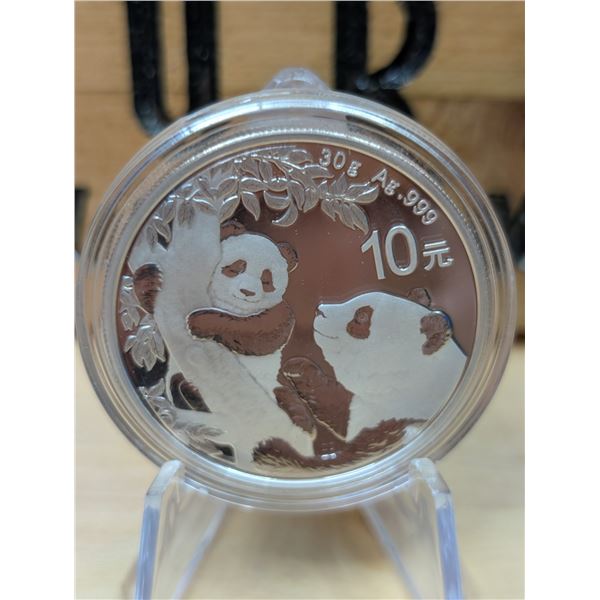 Lot 39-1) 30g Chinesse panda silver coin