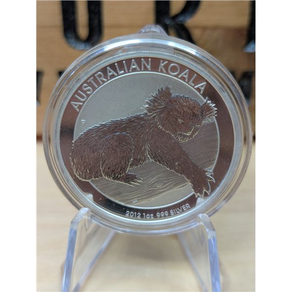 Lot 47-1) 1 oz Australian Koala silver coin 2012