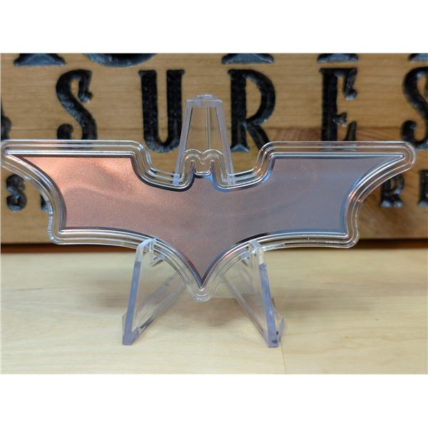 Lot 49-1) 1 oz  Batman-shaped Samoa silver