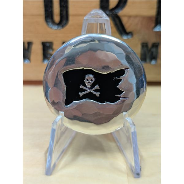 Lot 54-1) 2 oz Coloured Pirate Lfag silver round