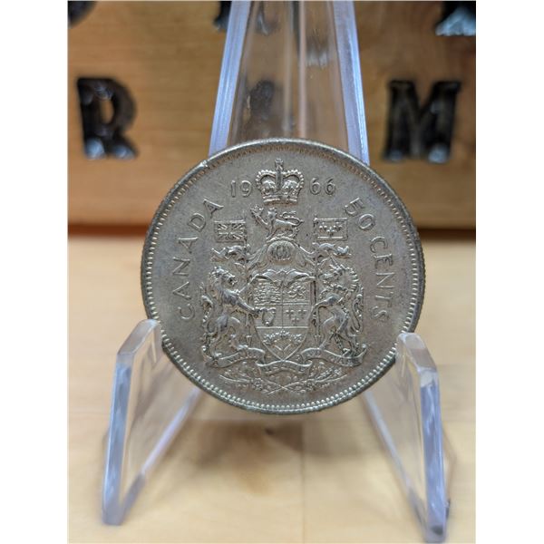 Lot 72-1) 1966 Canadian 50c