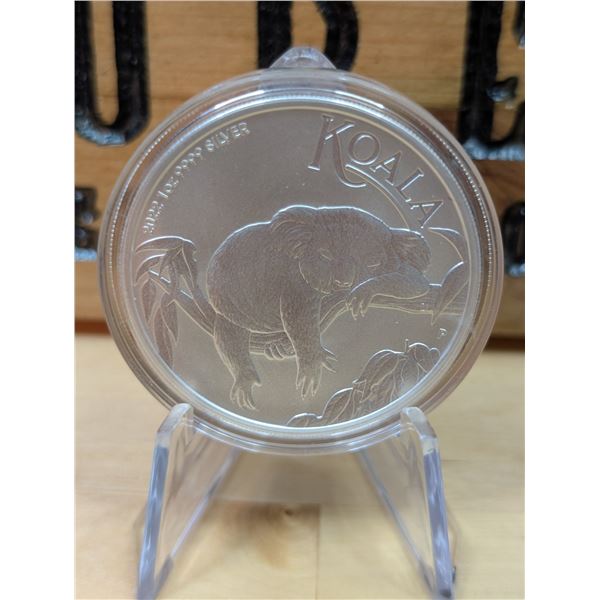 Lot 77-1) 1 oz Australian Koala silver coin