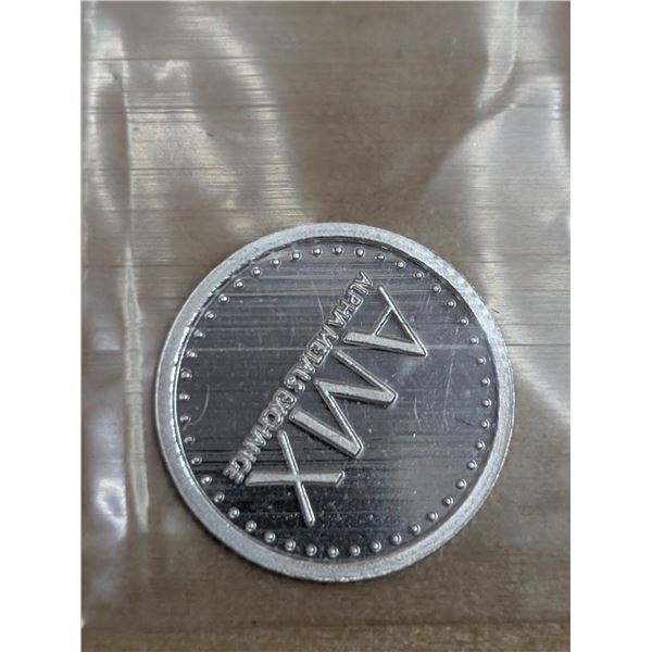 Lot 85-1) 5x1g AMX silver mini rounds