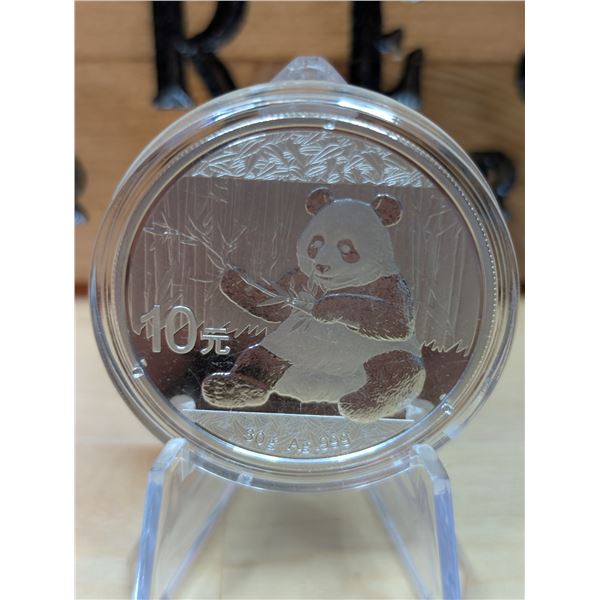 Lot 88-1) 30g Chinesse panda silver coin