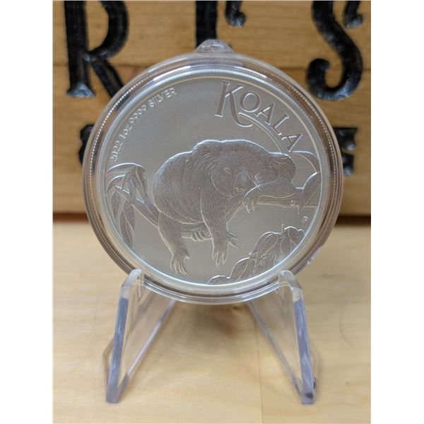 Lot 13-1) 1 oz Australian Koala silver coin 2022