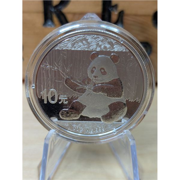Lot 17-1) 30g Chinese Panda silver coin 2017