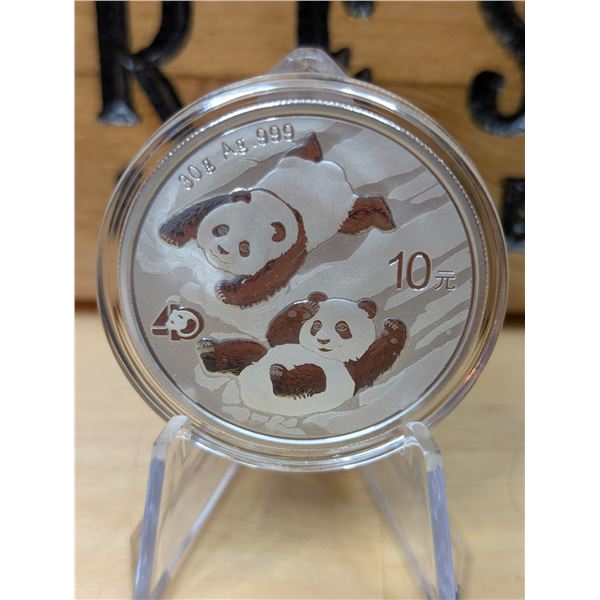 Lot 22-1) 30g  silver 2022 Chinese Panda coin