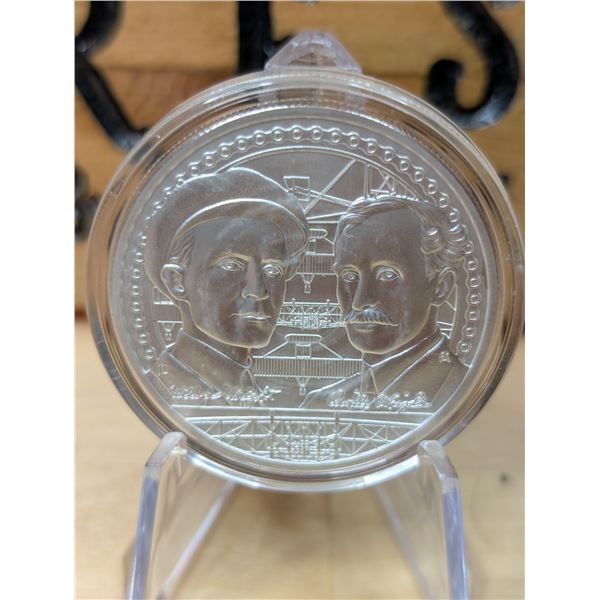 Lot 25-1) 1 oz The Wright Brothers silver coin 2022