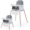 Image 1 : 1 Baby High Chair; 3-in-1 Adjustable/Convertible Infant High Chair - Gray - New in Box