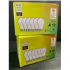 Image 1 : 2 Boxes of LED Lightbulbs - 6 Per Box/12 Bulbs Total - 11W A19; Standard E26 Base - New
