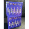 Image 1 : 2 Boxes of Novelux Vintage-Style Dimmable LED Bulbs T10; 9 Per Box/18 Total; Standard E26 Base - New
