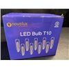 Image 3 : 2 Boxes of Novelux Vintage-Style Dimmable LED Bulbs T10; 9 Per Box/18 Total; Standard E26 Base - New