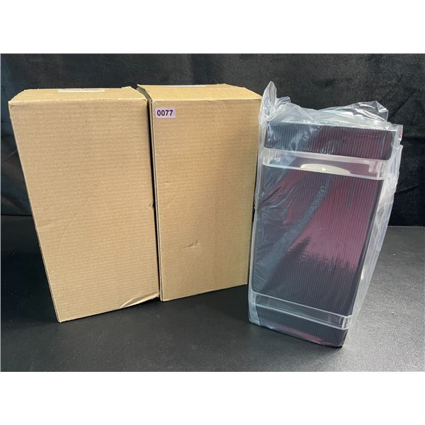 2 Outdoor/Exterior Wall Sconce Lights - Black - For Lighting Front Door Entryways/Porches - New