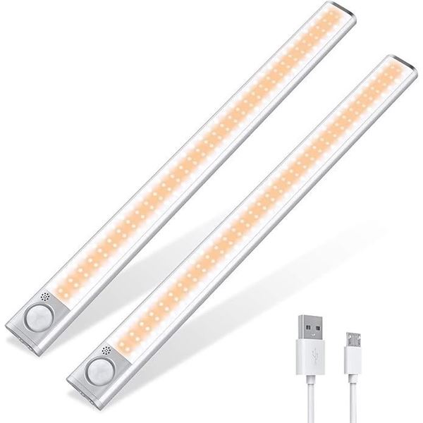1 2-Pack LED Motion Sensor Under Cabinet/Closet/Hallway Lights - Long 15.35" Size - Brand New!