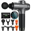 Image 1 : Raemao X6 Carbon Handheld Deep-Tissue Percussion Massage Gun w/ 15 Interchangeable Heads - NEW