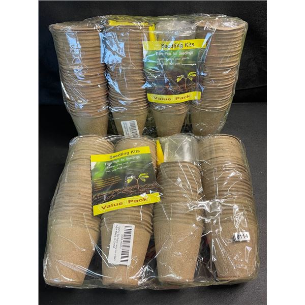 2 Multi-Packs of Fibre Planting Pots for Seedlings -100PCS Per Pack - 3" Size - New