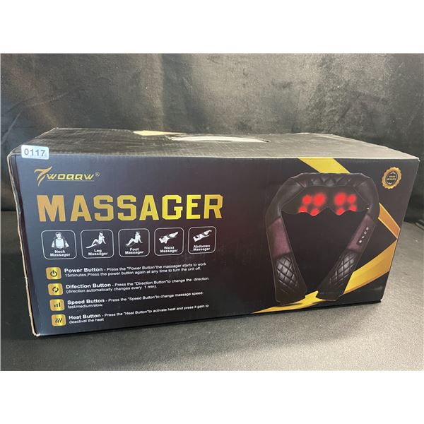 1 Shiatsu Neck & Shoulder Heated Wrap-Around Massager - New