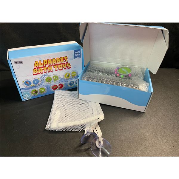 2 Alphabet Floating Bath Toy Sets for Toddlers - New
