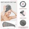 Image 2 : 2 Multi-Packs of Ultra Plush Microfiber Hair Towel Wraps - 3 Per Pack (Grey,White,Peach) - 10" x 26"