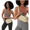 Image 4 : 2 Ododos 2L Belt Bags/Crossbody "Lulu-Dupe" Bags with Adjustable Strap - Beige Colour - New w/ Tags!