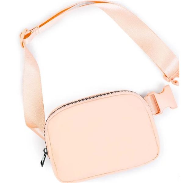 2 Ododos Belt Bags/Crossbody "Lulu-Dupe" Bags with Adjustable Strap - Peach Colour - New w/ Tags!