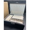 Image 3 : 1 Sycaron Jewelry Box/Jewelry Organizer - 2-Layer Large PU Leather Jewelry Box - Black - New