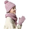 Image 1 : 2 Winter Beanie Hat/Scarf/Gloves Sets - Pink - Brand New