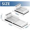 Image 2 : 1 Anhow Dish Drying Rack - Expandable Compact Dish Drainer Rack - New In Box