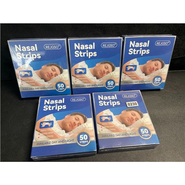 5 Bxoes of Nasal Strips For Reducing Nasal Congestion/Snoring/Improves Sleep - 50 Strips Each - New