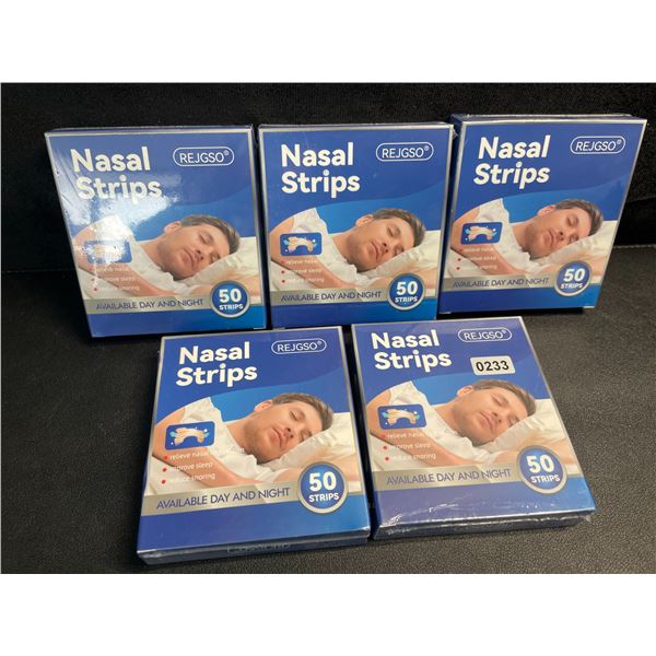 5 Bxoes of Nasal Strips For Reducing Nasal Congestion/Snoring/Improves Sleep - 50 Strips Each - New