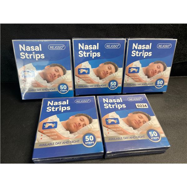 5 Bxoes of Nasal Strips For Reducing Nasal Congestion/Snoring/Improves Sleep - 50 Strips Each - New
