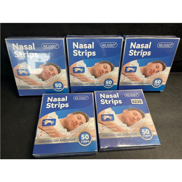 5 Bxoes of Nasal Strips For Reducing Nasal Congestion/Snoring/Improves Sleep - 50 Strips Each - New