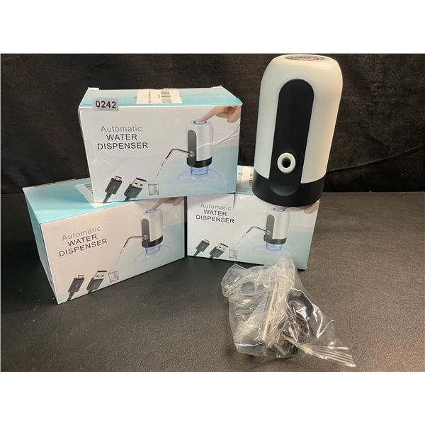 3 Electric Automatic Water Dispensers - Rechargeable - For Easy Dispensing of Beverages - NEW!