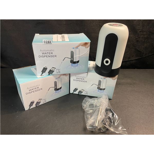 3 Electric Automatic Water Dispensers - Rechargeable - For Easy Dispensing of Beverages - NEW!