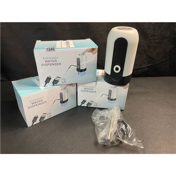 3 Electric Automatic Water Dispensers - Rechargeable - For Easy Dispensing of Beverages - NEW!