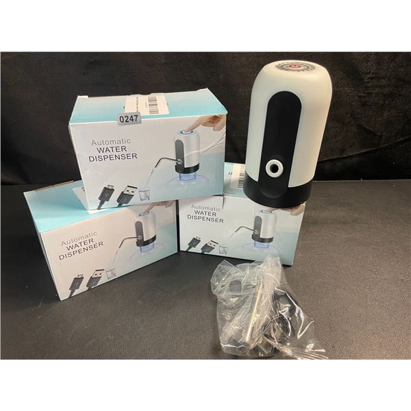 3 Electric Automatic Water Dispensers - Rechargeable - For Easy Dispensing of Beverages - NEW!