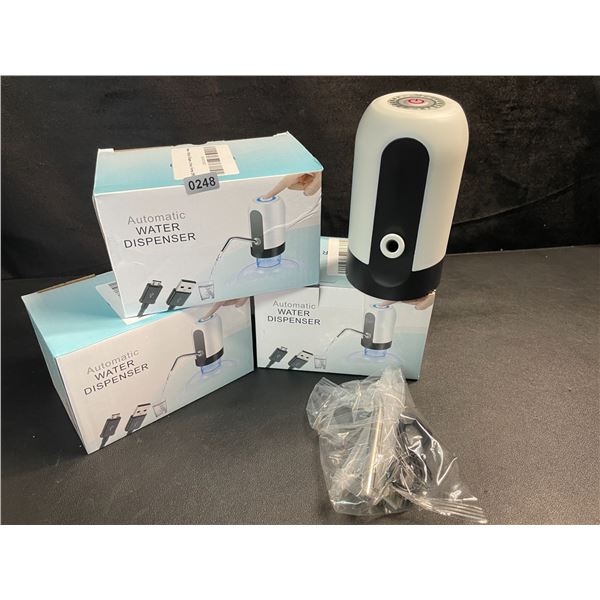 3 Electric Automatic Water Dispensers - Rechargeable - For Easy Dispensing of Beverages - NEW!