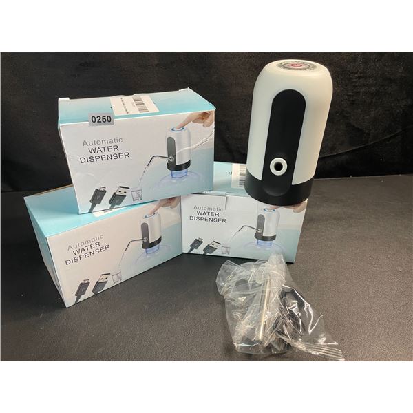 3 Electric Automatic Water Dispensers - Rechargeable - For Easy Dispensing of Beverages - NEW!