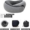 Image 4 : 2 Flyhugz Ergonomic Memory Foam Neck Pillows - Great for Travel, Car, Office, etc. - Black - New