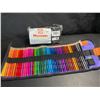 Image 2 : 2 Riyanon Colored Pencils Sets for Artwork w/ Canvas Roll-Up Pouch - 72 Colours Each - New!