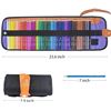 Image 4 : 2 Riyanon Colored Pencils Sets for Artwork w/ Canvas Roll-Up Pouch - 72 Colours Each - New!